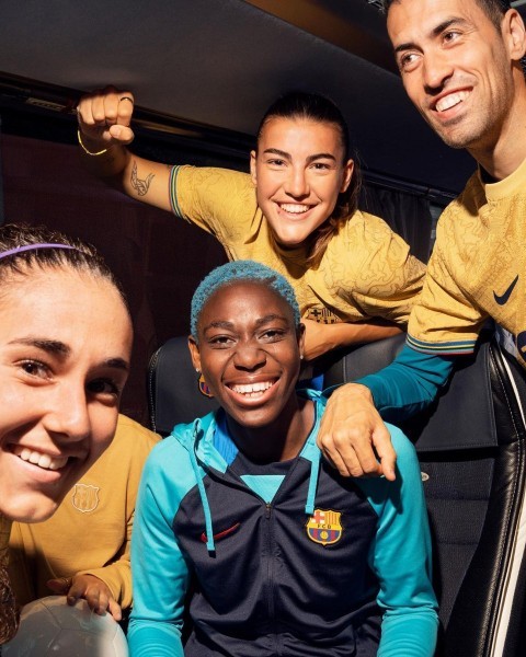 FC Barcelona Fodboldsæt Børn 2022-23 Robert Lewandowski 9 Udebanetrøje